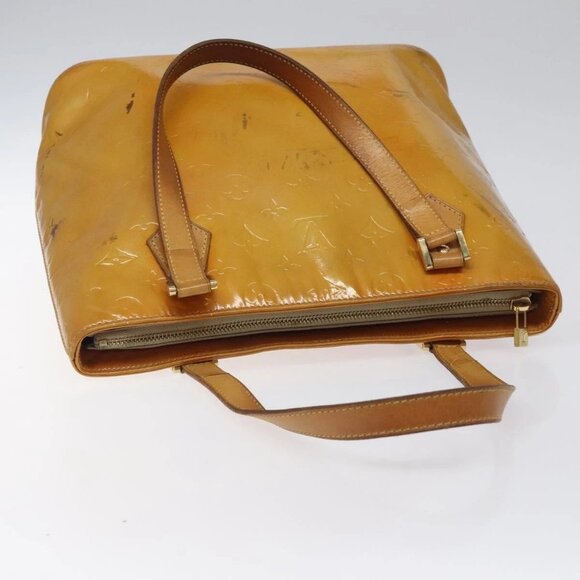 LOUIS VUITTON Monogram Vernis Houston Hand Bag Beige - Picture 6 of 14